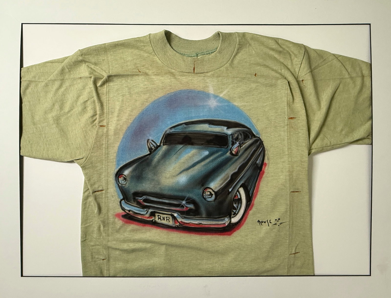 ORIGINAL HAND AIR-BRUSHED STANLEY MOUSE HOT ROD T-SHIRT (1 of 4)