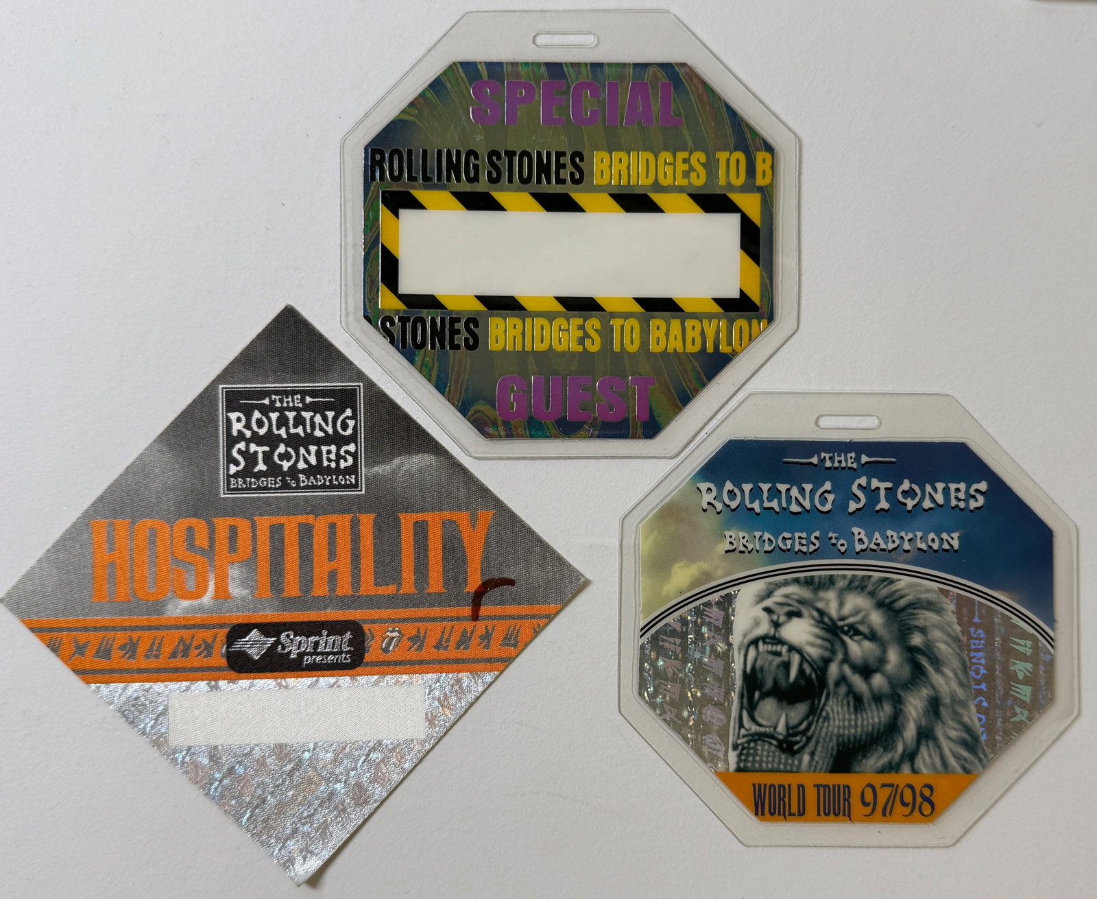 ROLLING STONES BACKSTAGE PASSES (1 of 2)