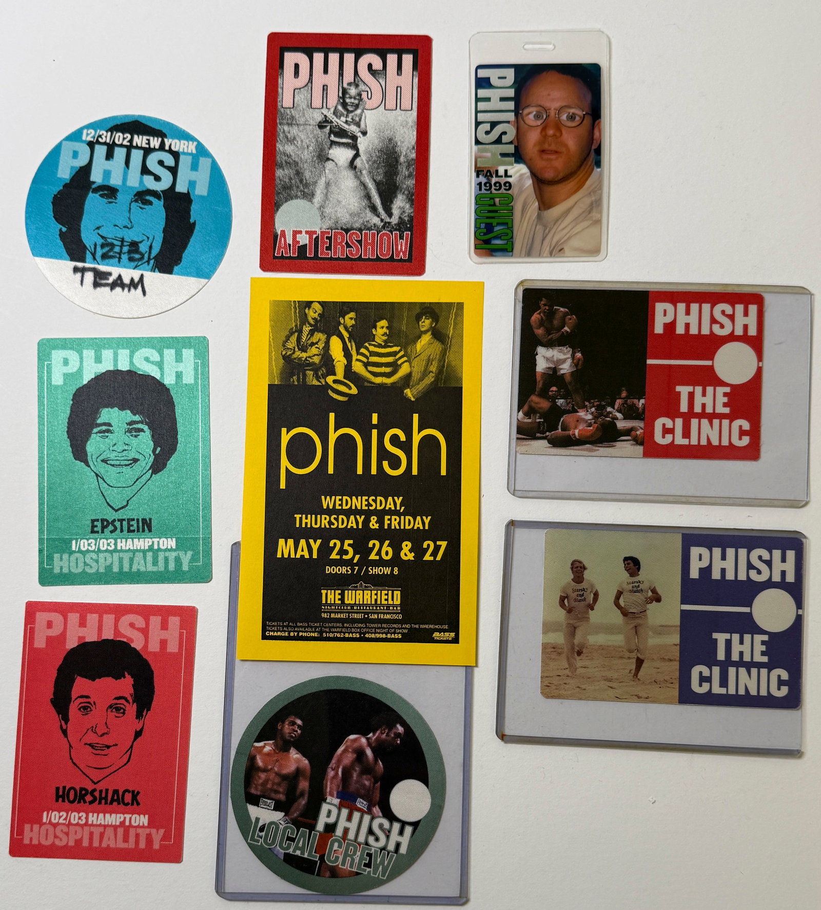 RARE PHISH BACKSTAGE PASS SET WITH WELCOME BACK KOTTER (1 of 1)