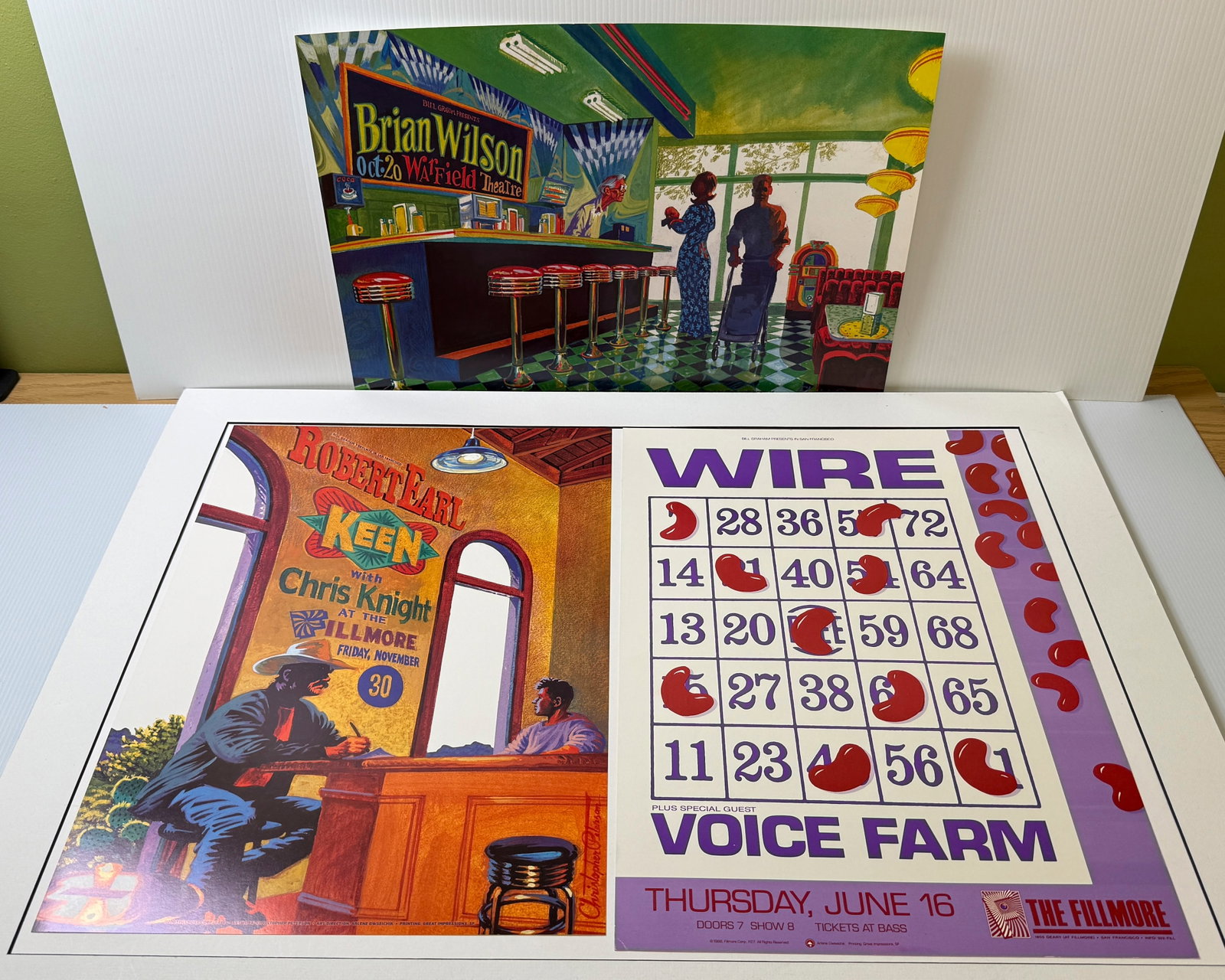 SET OF THREE BILL GRAHAM FILLMORE POSTERS WITH BRIAN WILSON (1 of 1)
