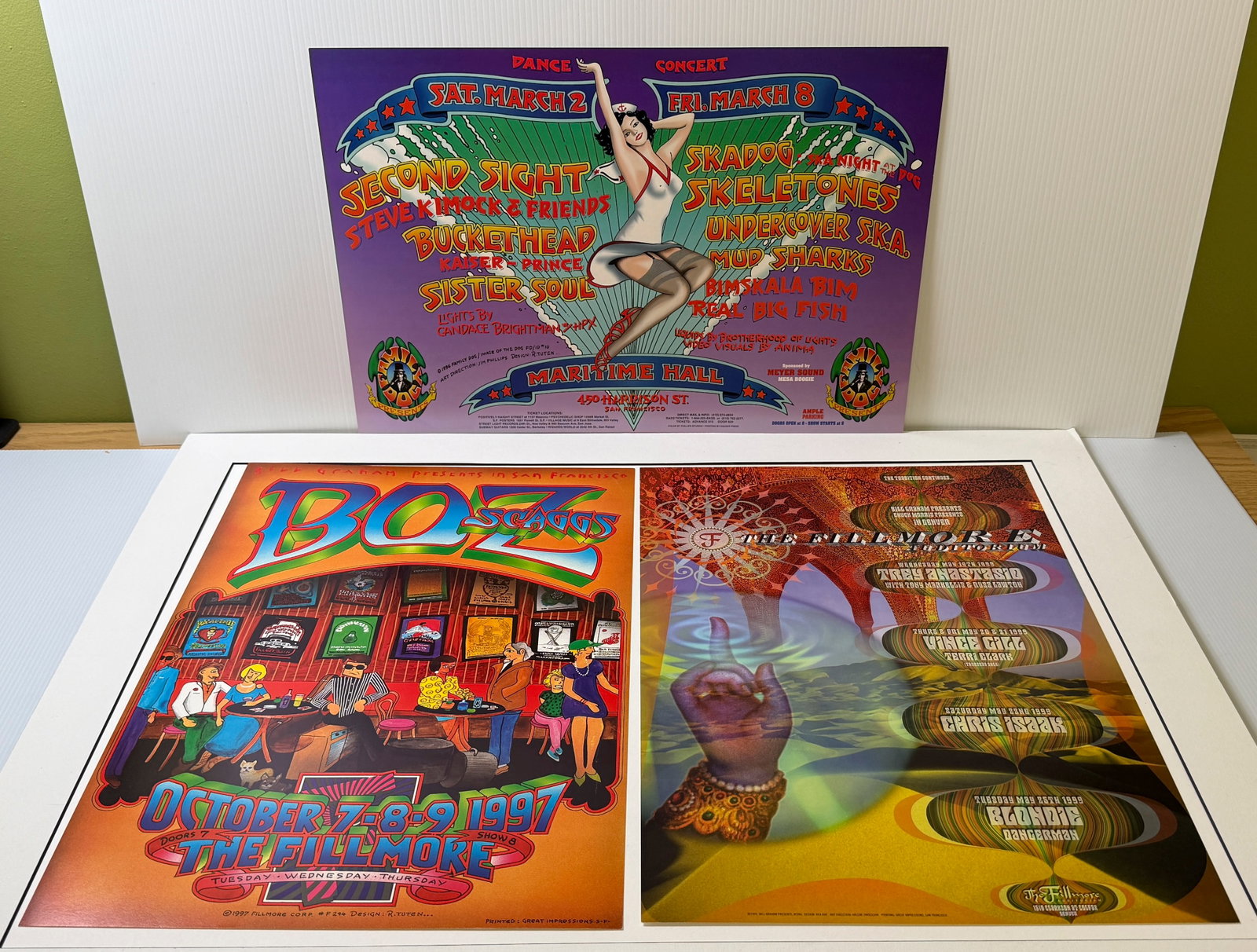 SET OF THREE BILL GRAHAM FILLMORE POSTERS WITH BOZ SCAGGS (1 of 1)