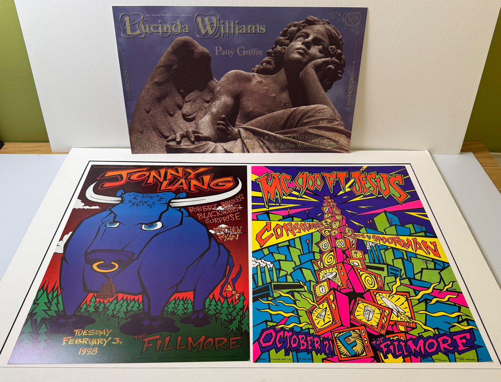 SET OF THREE BILL GRAHAM FILLMORE POSTERS WITH JONNY LANG (1 of 1)