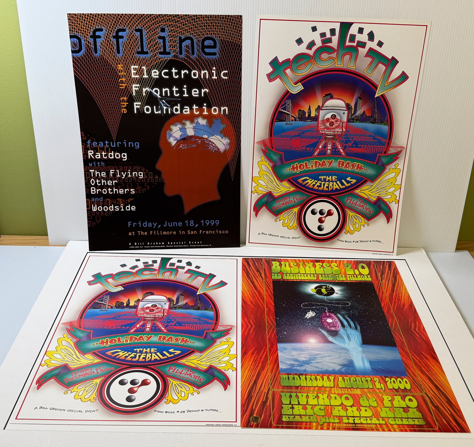 SET OF 4 BILL GRAHAM FILLMORE POSTERS WITH RATDOG (1 of 1)