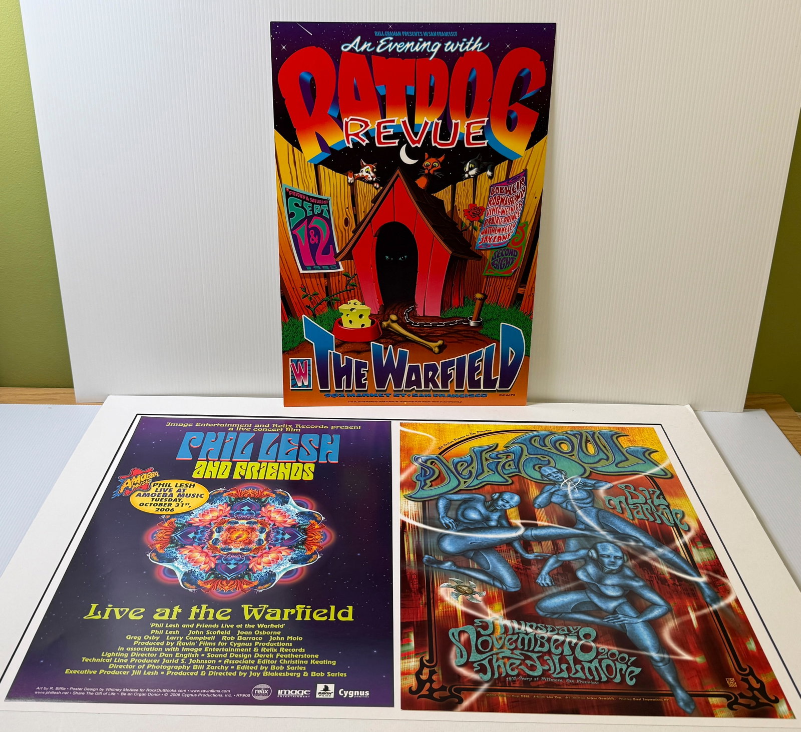 SET OF 3 BILL GRAHAM FILLMORE POSTERS WITH PHIL LESH (1 of 1)