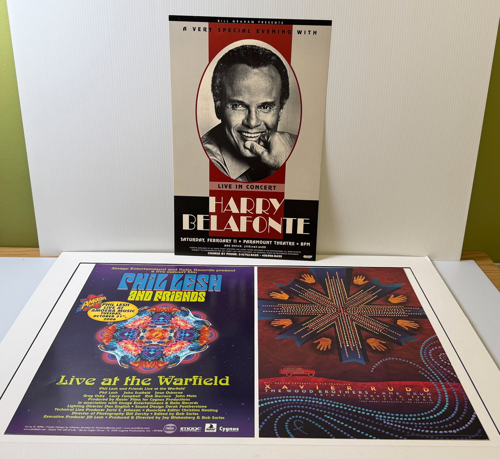 SET OF 3 BILL GRAHAM FILLMORE POSTERS WITH HARRY BELAFONTE (1 of 1)