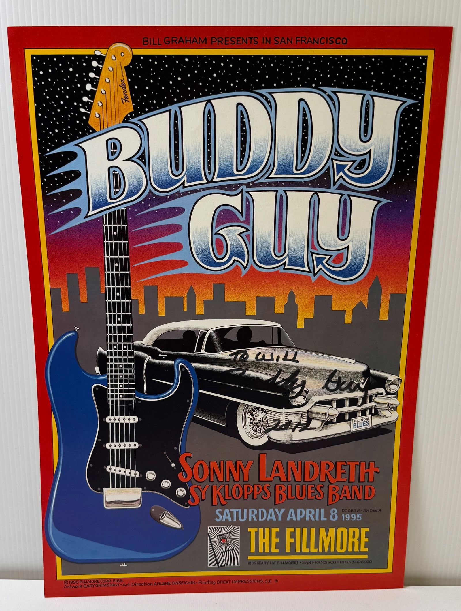 BUDDY GUY SINGED BILL GRAHAM FILLMORE POSTER (1 of 1)