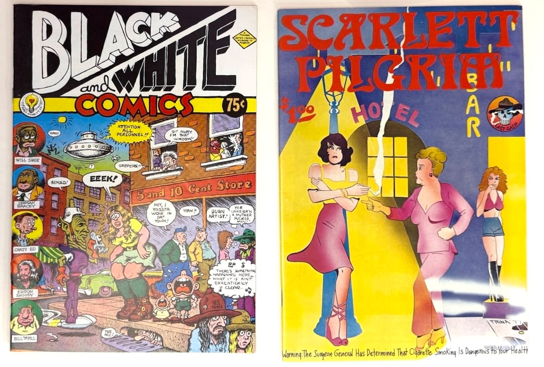 R. CRUMB BLACK AND WHITE COMICS #1 & SCARLETT PILGRIM #1 (1 of 2)