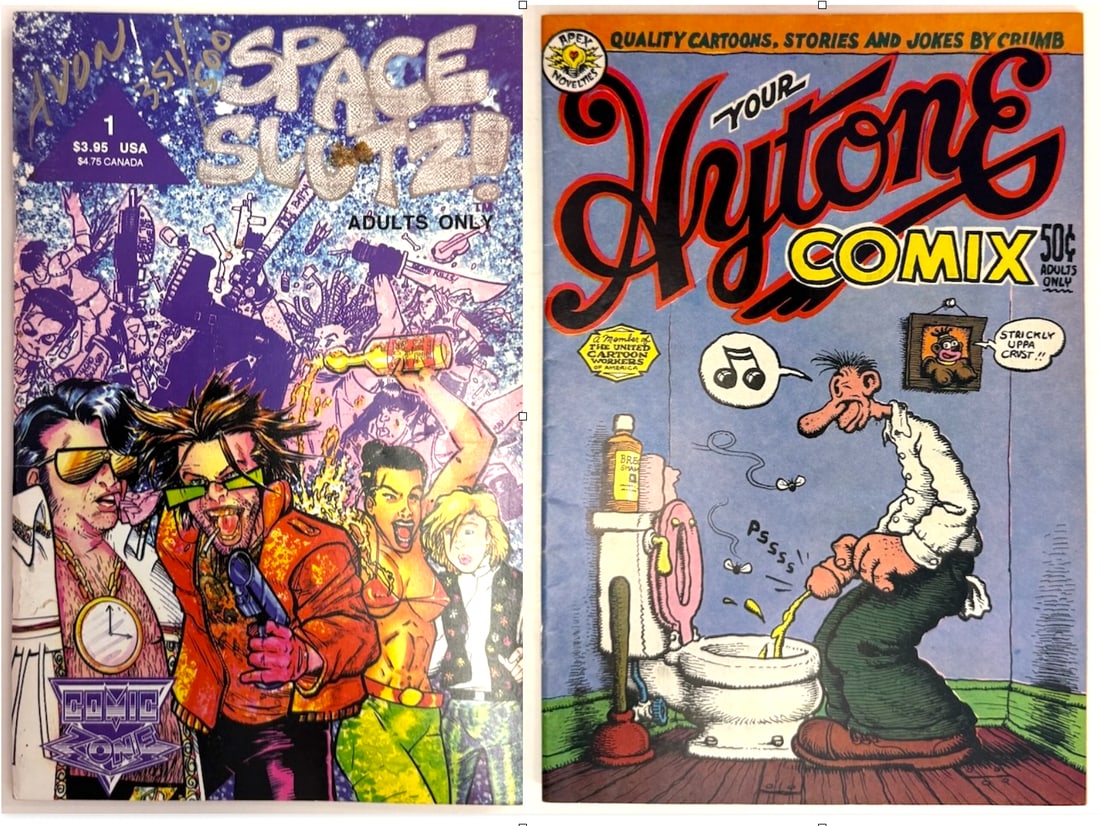SIGNED and NUMBERED SPACE SLUTZ #1 and YOUR HYTONE COMIX #1 BY R CRUMB - 1ST - 1971 (1 of 5)