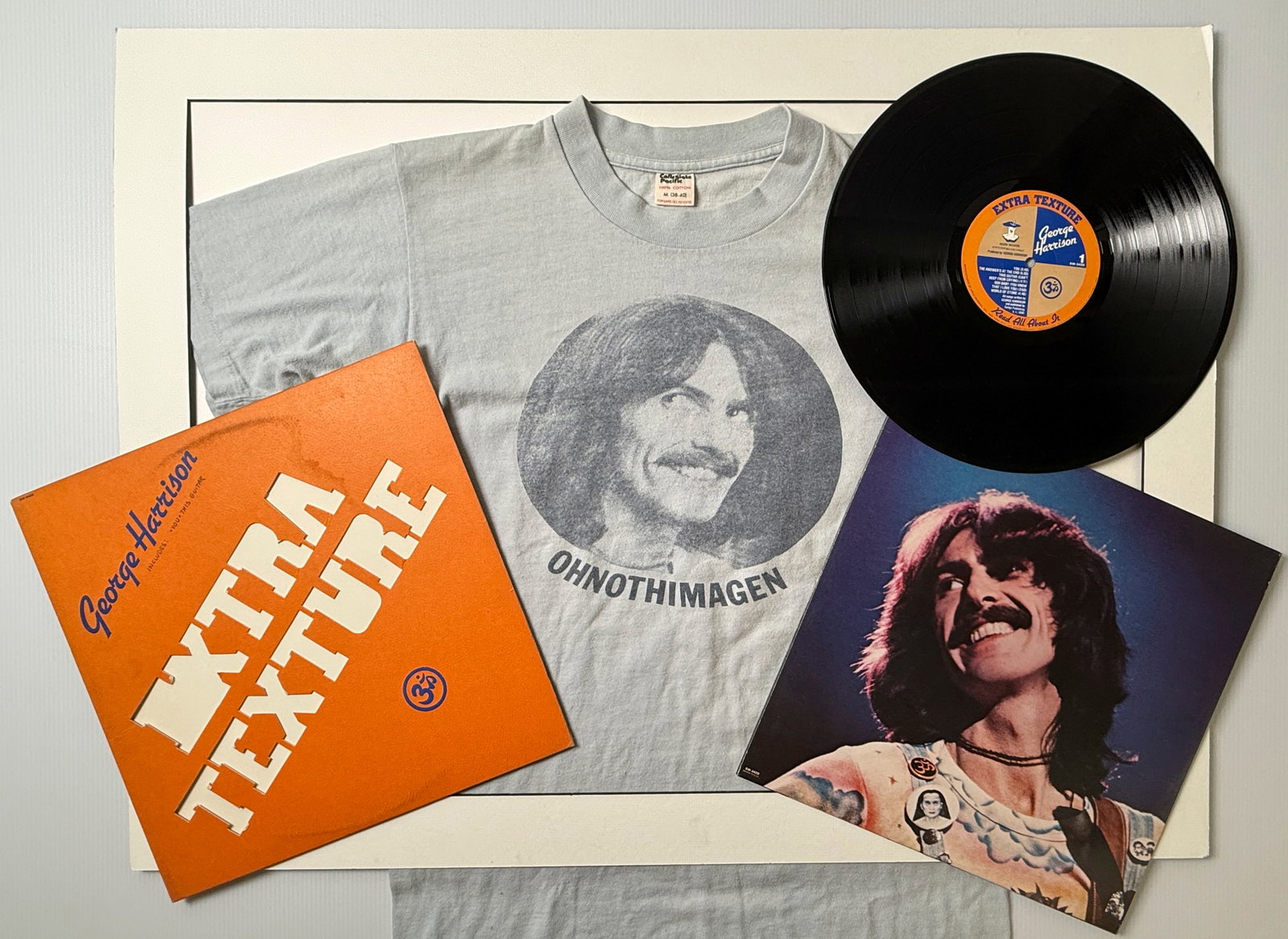 GEORGE HARRISON RARE EXTRA TEXTURE LAUNCH T-SHIRT AND ALBUM (1 of 4)
