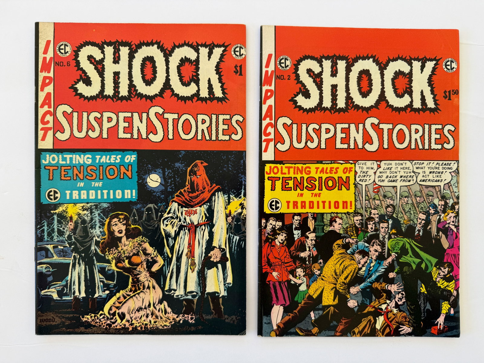 SHOCK SUSPENSTORIES #2, #6 - REPRINTS: BONDAGE COVER - SHOCK SUSPENSTORIES #2, #6 - REPRINTS