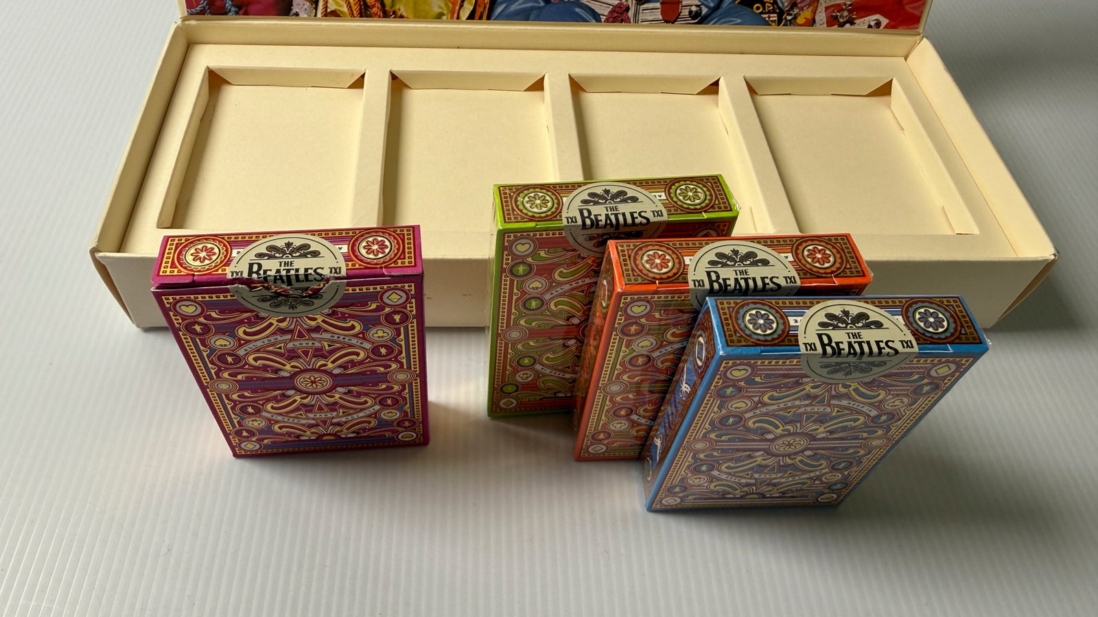 THEORY BEATLES PLAYING CARD BOX SET - 4 DECKS ! - 5