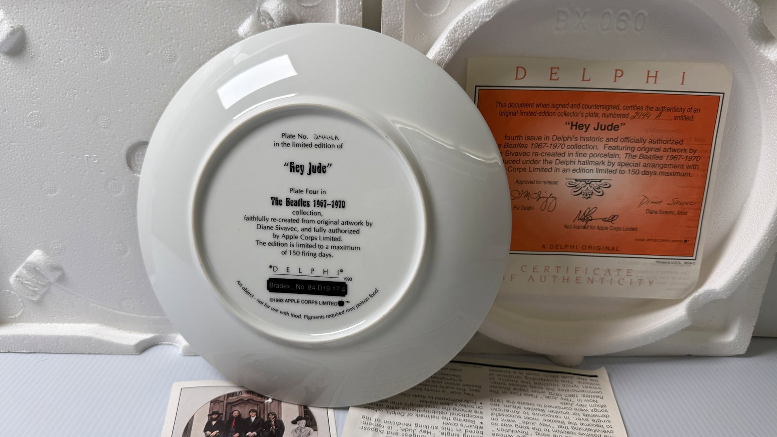 BEATLES PLATE - Delphi - HEY JUDE. #4 - 3