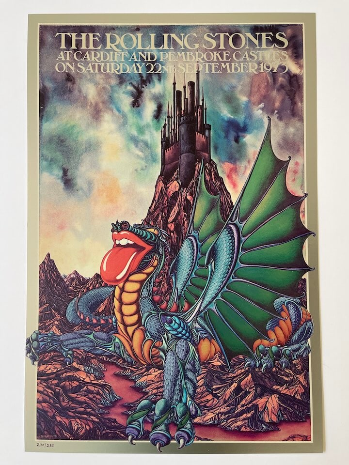 Presenting the 1973 Rolling Stones Cardiff Castle Poster RP4 (1 of 5)