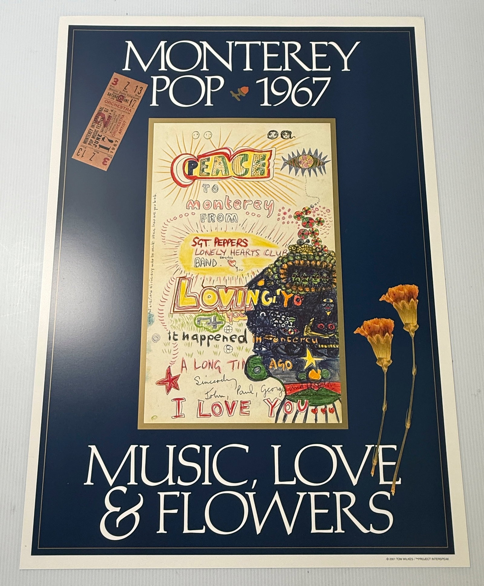 MONTEREY POP - BEATLES DRAWING POSTER - 3