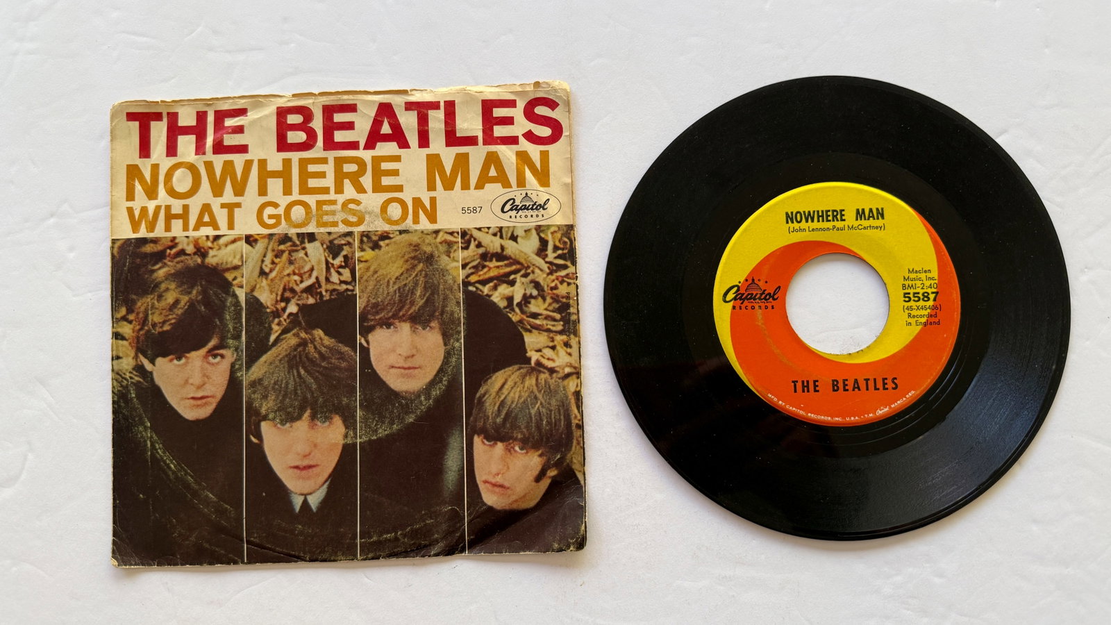 Nowhere Man / What Goes On: Nowhere Man / What Goes On. Capitol 5587.