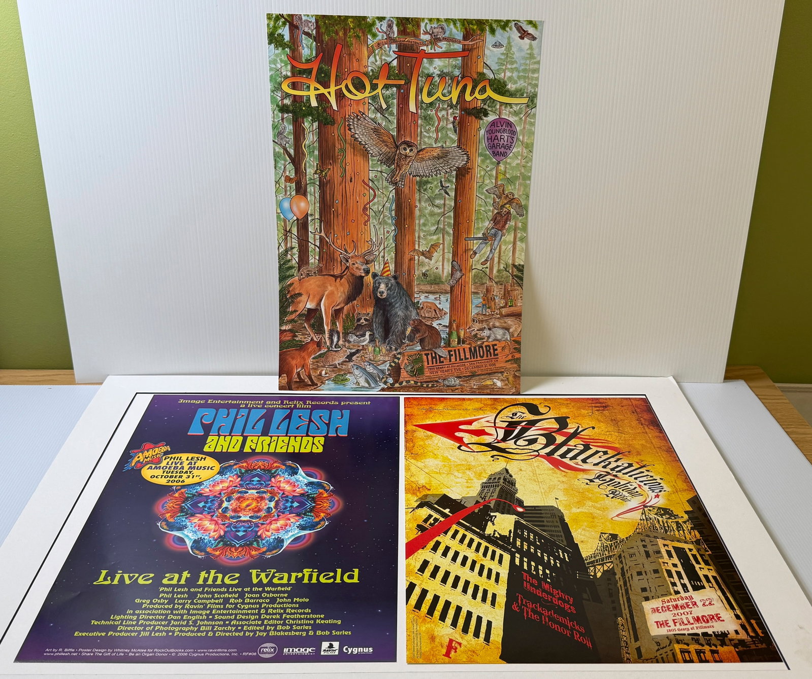 SET OF 3 BILL GRAHAM FILLMORE POSTERS WITH HOT TUNA (1 of 1)