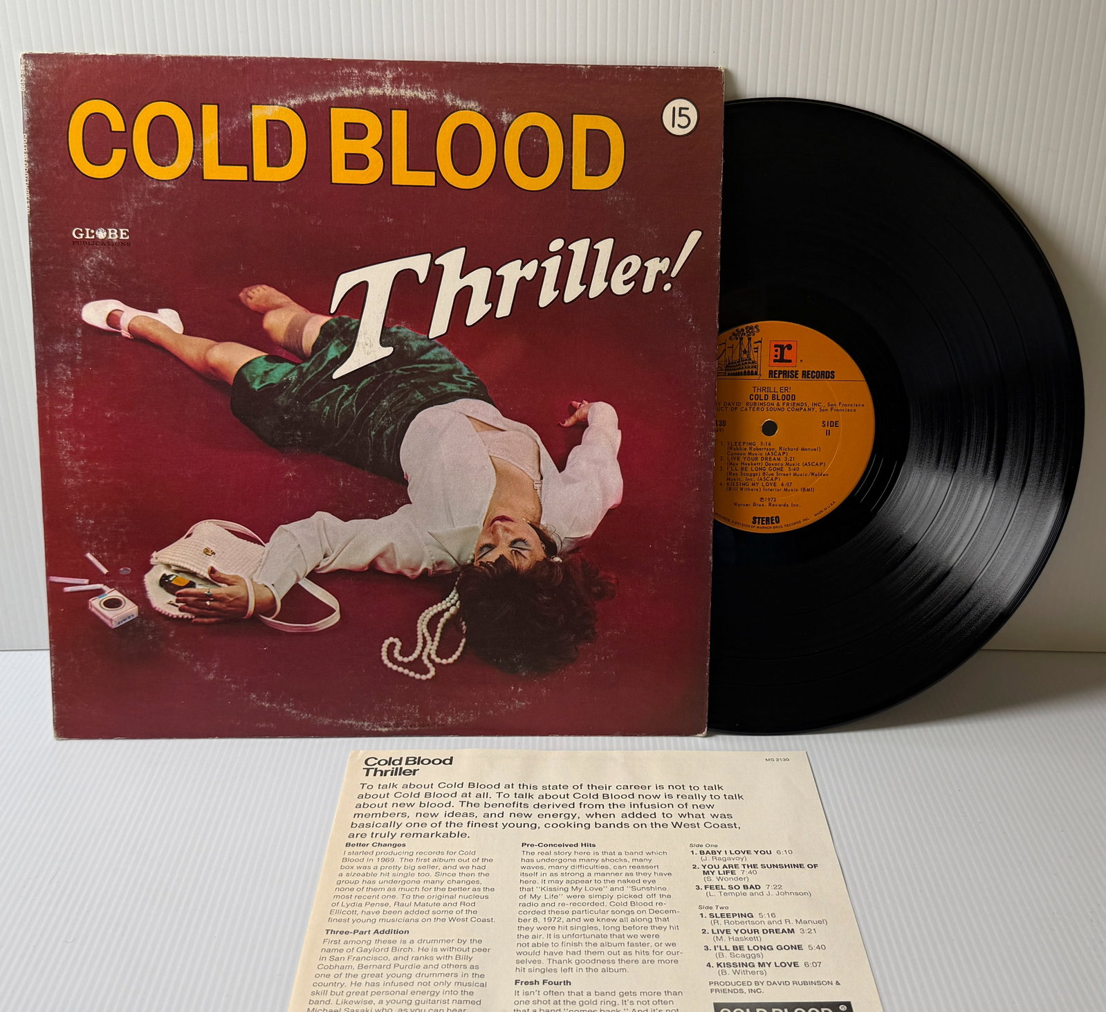 COLD BLOOD - THRILLER: COLD BLOOD - THRILLER. VG++-NM WITH INSERT. ($15-$45).