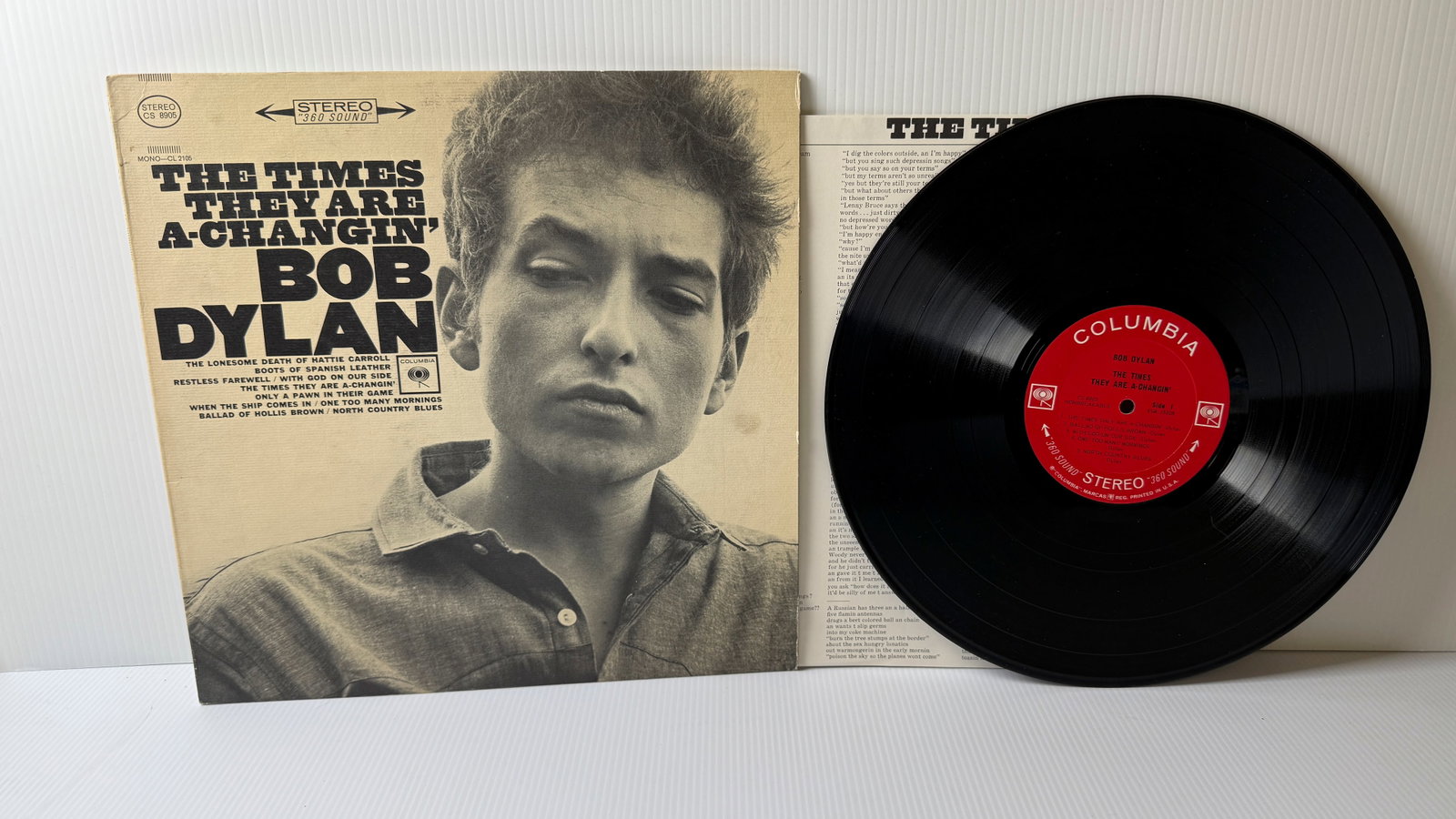 Bob Dylan - The Times They Are A Changin’ - W/ INSERT: Bob Dylan - The Times They Are A Changin’ - W/ INSERT. $25)