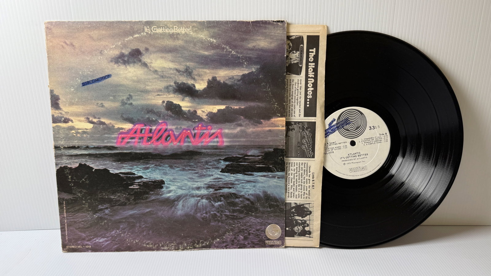 ATLANTIS - IT’S GETTING BETTER - PROMO: ATLANTIS - IT’S GETTING BETTER - PROMO - 1973 ROCK. ($15)