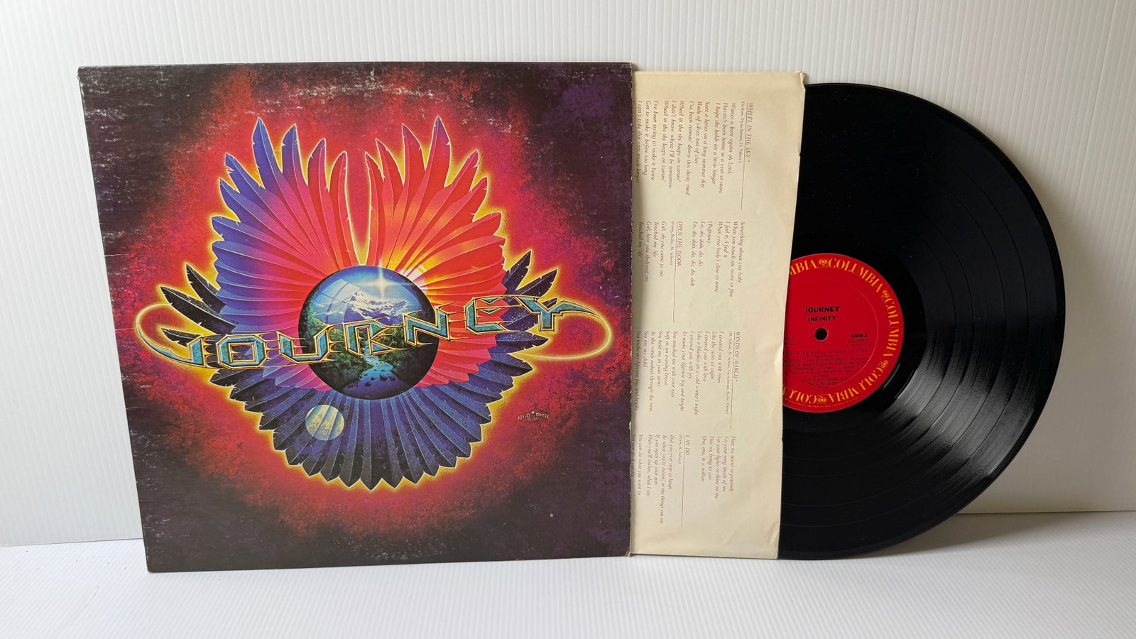 JOURNEY - INFINITY: JOURNEY - INFINITY. 1978 ROCK WITH WHEEL IN THE SKY. ($15)