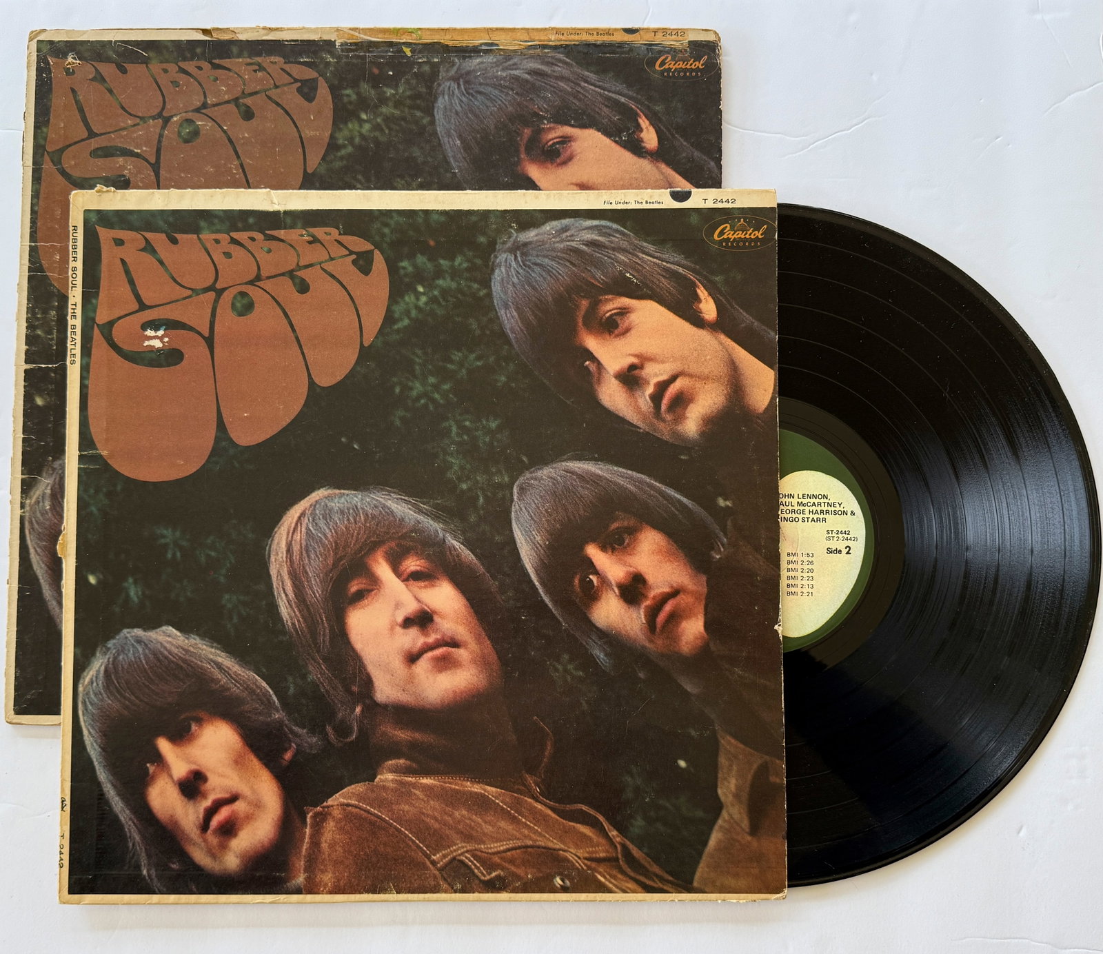 The Beatles – Rubber Soul: The Beatles – Rubber Soul. ($20-$60). The Beatles – Rubber Soul. 1975 Apple Records – ST 2442. GET YOUR COPY BEFORE the EXPENSIVE!!!! Super Deluxe Rubber Soul set due for October is released.
