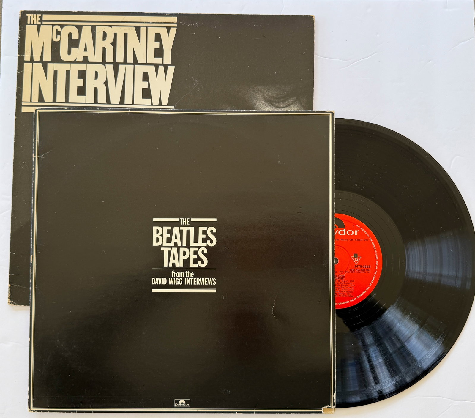 TWO BEATLES INTERVIEW ALBUMS: TWO BEATLES INTERVIEW ALBUMS ($40-$50). The Beatles Tapes From The David Wigg Interviews (double record set) and THE MCCARTNEY INTERVIEW. Interviews made from 1968 to 1973 conducted by newspaper write