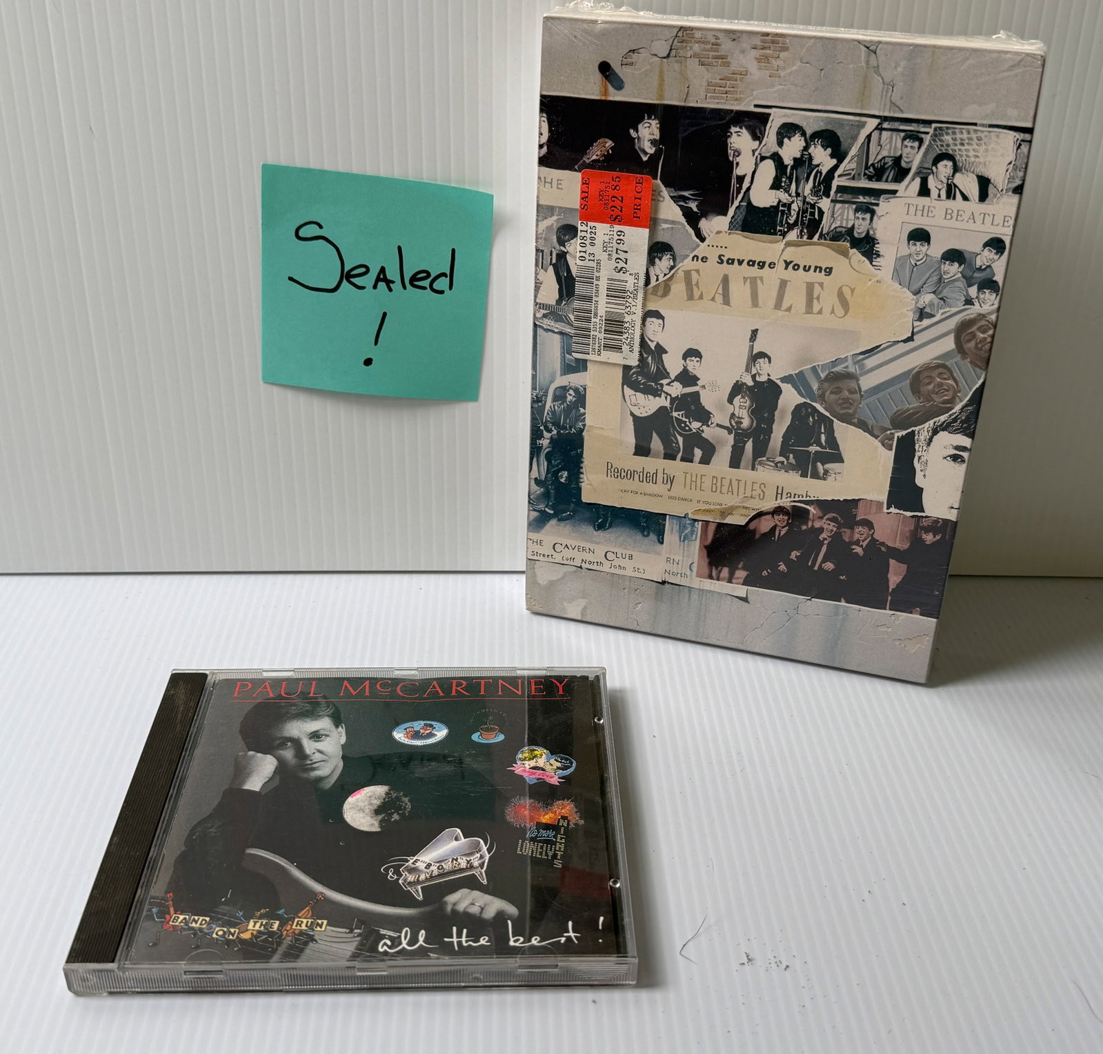 THE BEATLES ANTHOLOGY 1 SEALED 2 CD SET: THE BEATLES ANTHOLOGY 1 SEALED 2 CD SET ($$45-$95). THE BEATLES ANTHOLOGY 1 SEALED 2 CD SET - AND PAUL MCCARTNEY - ALL THE BEST. BAND ON THE RUN, LIVE AND LET DIE, 17 SONGS !