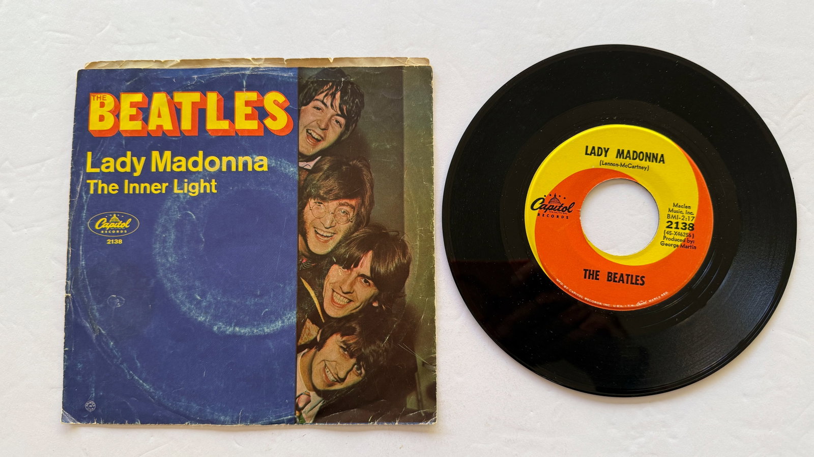 Lady Madonna / The Inner Light PICTURE SLEEVE - 45RPM: Lady Madonna / The Inner Light PICTURE SLEEVE - 45RPM. ($25-$69)