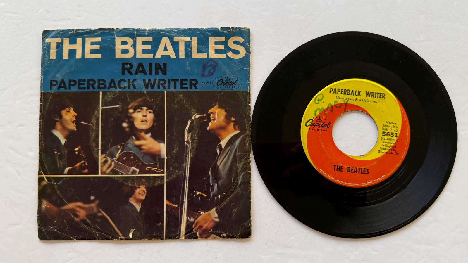 Paperback Writer / Rain PICTURE SLEEVE 45RPM: Paperback Writer / Rain PICTURE SLEEVE 45RPM. ($25-$45)