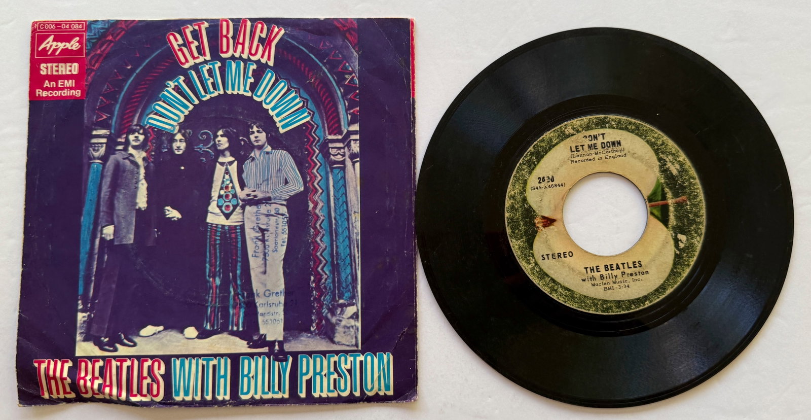 The Beatles With Billy Preston – Get Back / Don't Let Me Down 45RPM (1 of 1)
