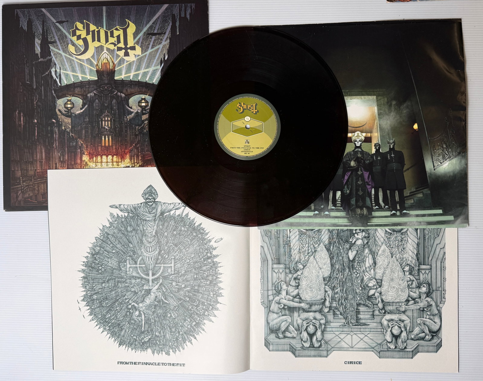Ghost – Meliora - LIMITED EDITION - ROOT BEER COLORED VINYL: Rise Above Records – LVR-37694-01. Brown Transparent [Root Beer]. Released: Feb 26, 2021Genre: Rock Style: Hard Rock, Heavy Metal. Limited to 1000 copies, printed inner sleeve with lyrics and photo 
