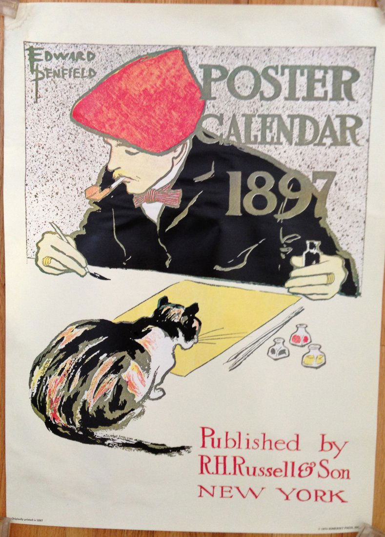 EDWARD PENFIELD POSTER CALENDAR POSTER: EDWARD PENFIELD POSTER CALENDAR POSTER. 1897 replica poster. Published by R.H. RusselL & Son. New York. Printed on Heavy Stock.