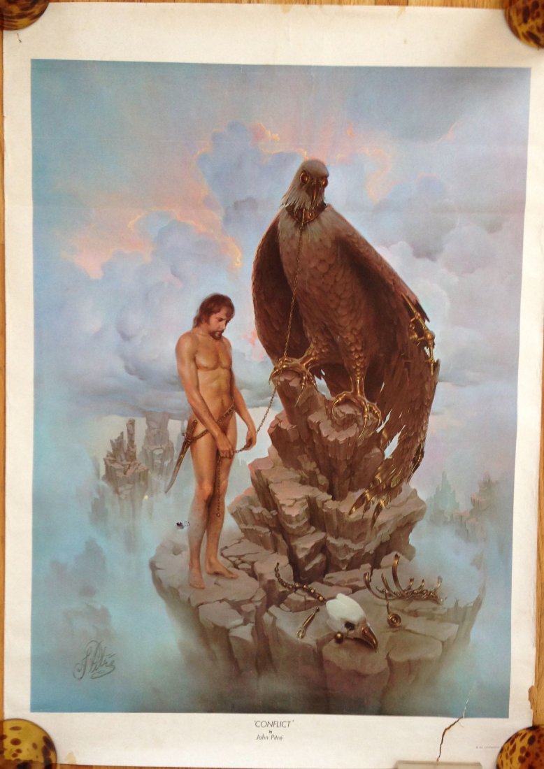 FINE ART PRINTS AND VARIOUS LOT: FINE ART PRINTS AND VARIOUS LOT including: CONFLICT - 1971 by J & J Enterprises Josef Fenneker, Affiches de Cinema 1918-1934 the Black Brook - 1909 - the Tate Gallery London - John SInger Monet's Year