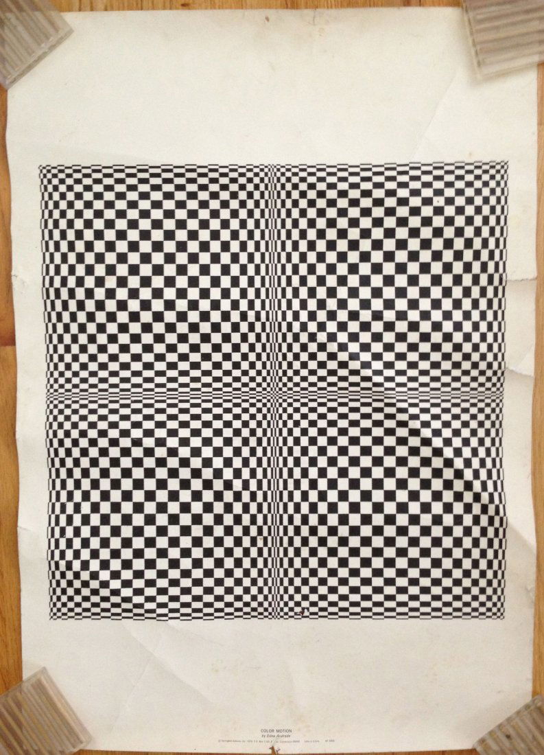 COLOR MOTION - EDNA ANDRADE - 1970: COLOR MOTION - EDNA ANDRADE - 1970 Died in 2008 Noted Philadelphia artist Edna Andrade is best known for her optical and hard-edged Op Art abstractions. Andradeï¾’s printed works are not only fasc