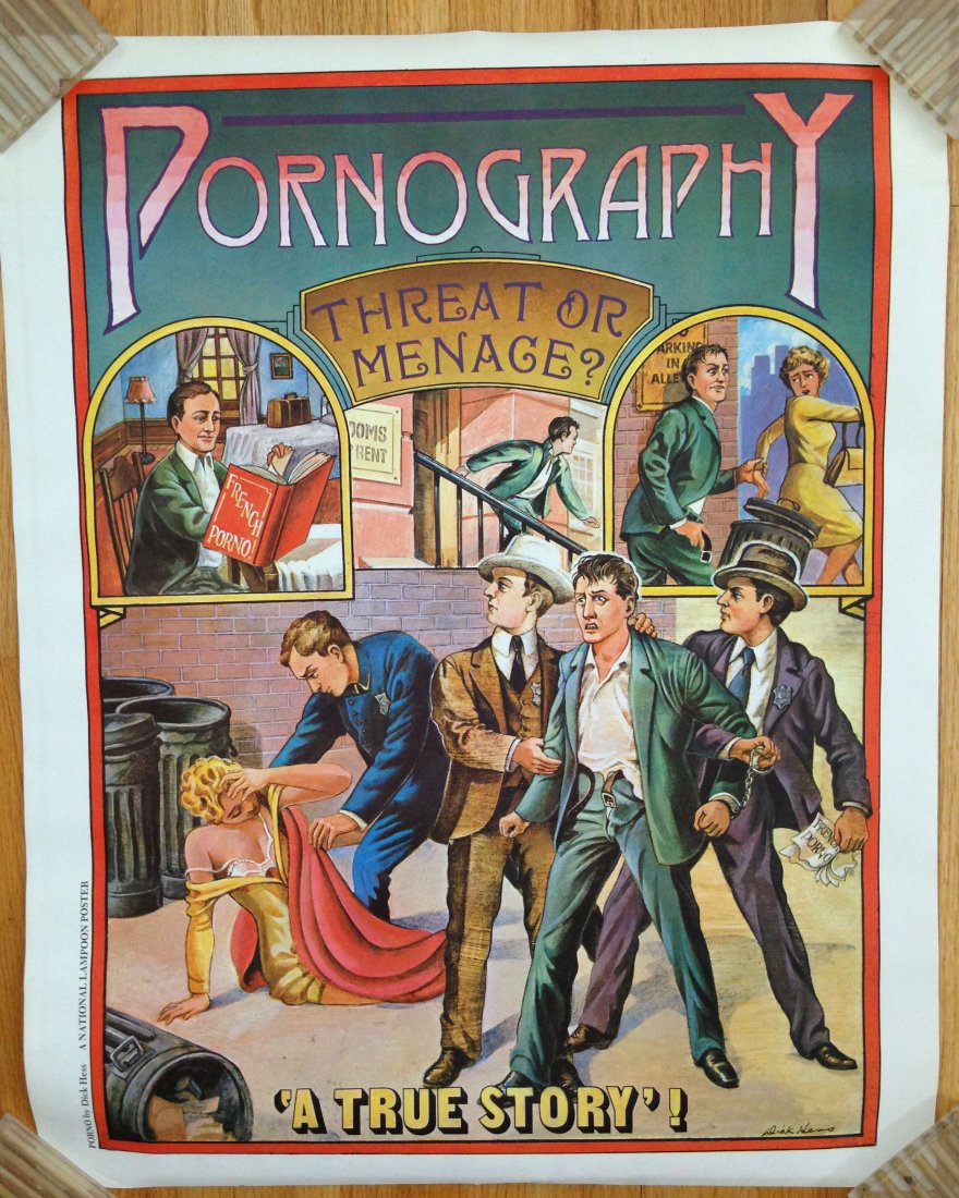 National Lampoon Pornography Poster Dick Hess 70's