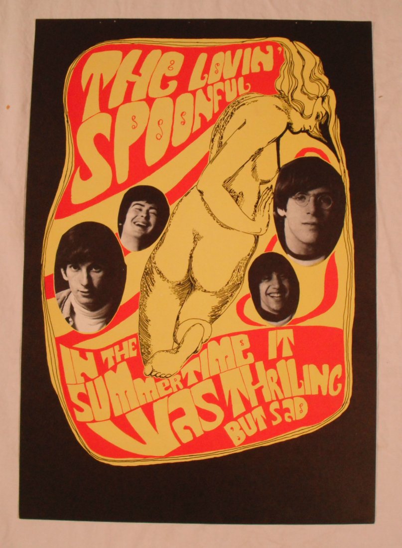 Lovin Spoonful 1968 Konst Sweden 2-Sided Poster: Original 1968 Konst-Sweden 2-Sided Portfolio Page on matte stock. Size is 20 x 13 7/8 inches. There is the most minimal of handling wear with the three top edge staple holes where the pages had or