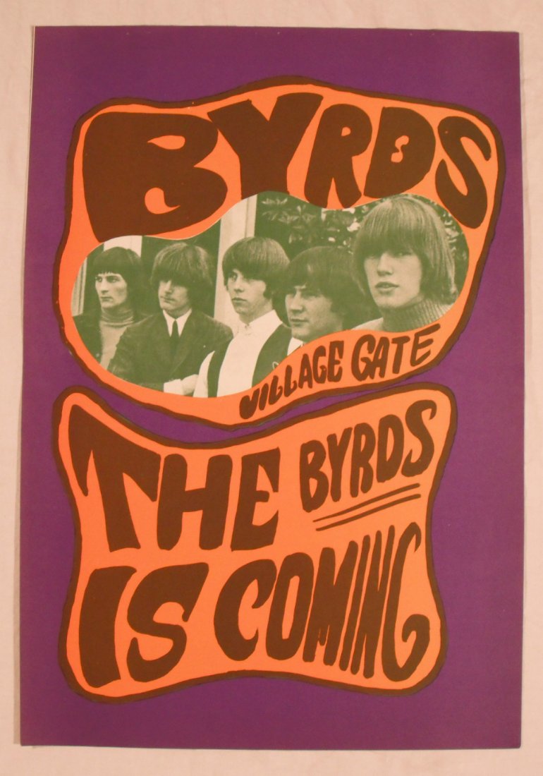 Byrds 1968 Konst Sweden 2-Sided Poster David Crosby: Original 1968 Konst-Sweden 2-Sided Portfolio Page on matte stock. Size is 20 x 13 7/8 inches. There is the most minimal of handling wear with the three top edge staple holes where the pages had or
