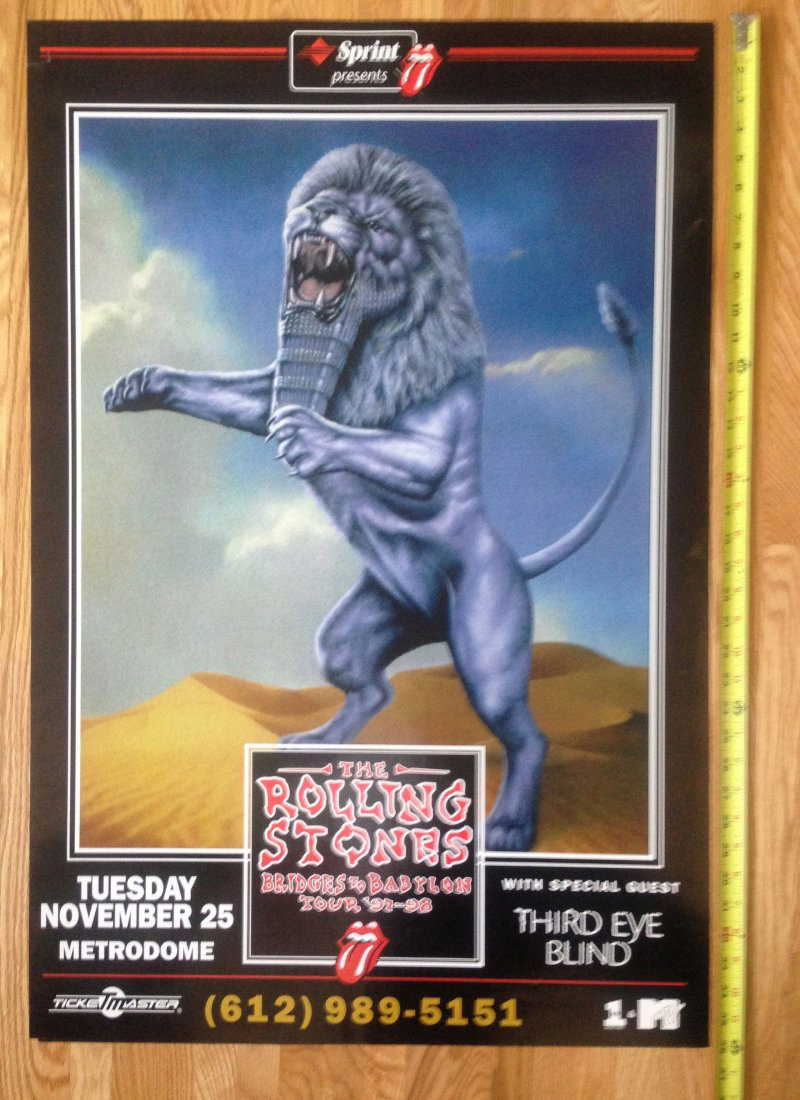 The Rolling Stones Bridges To Babylon tour poster
