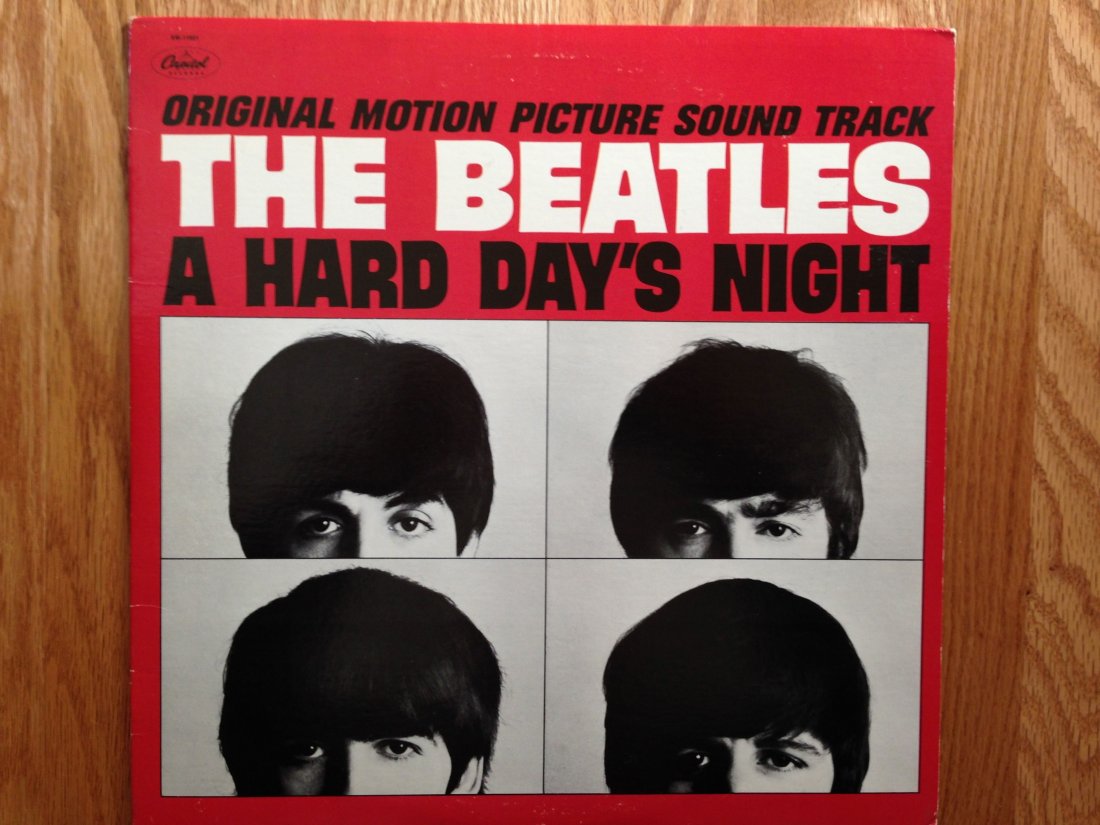 THE BEATLES HARD DAYS NIGHT: THE BEATLES HARD DAYS NIGHT Capitol Records release. Originally Released: June 26, 1964. Capitol - SW-11921 - Stereo - Purple label; large Capitol logo - 1979 Near MINT condition.