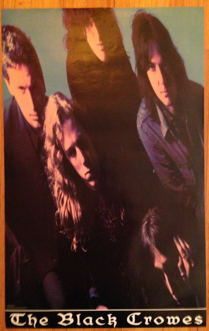 THE BLACK CROWS COLLECTION: TWO BLACK CORWS POSTERS ! THE BLACK CROWS - Plain. Simple. Cool. - GET IT ! - about 24" x 36" - 1992 Nice Man Merchandising The Black Crowes and Oasis. - The Tour of Brotherly Love - tour poster. - 25