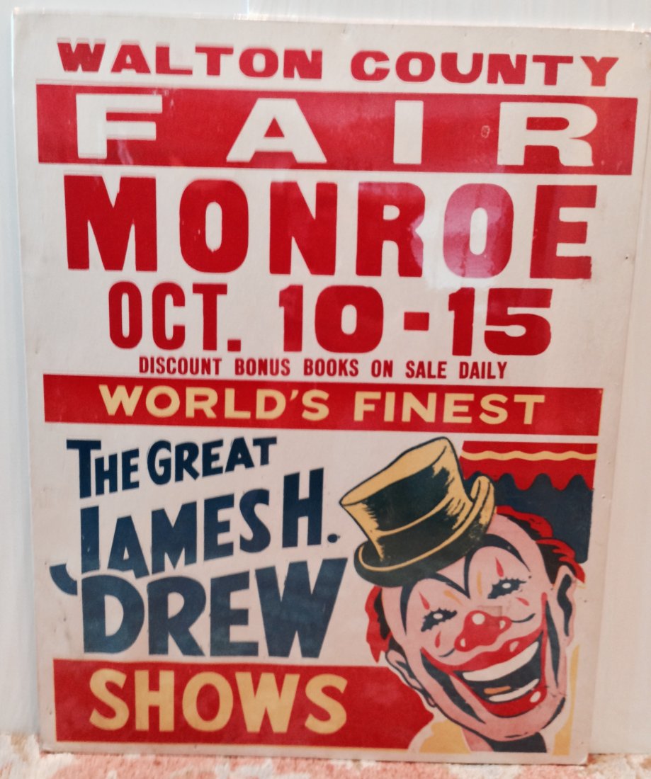 THE GREAT JAMES H. DREW SHOWS - CIRCUS POSTER
