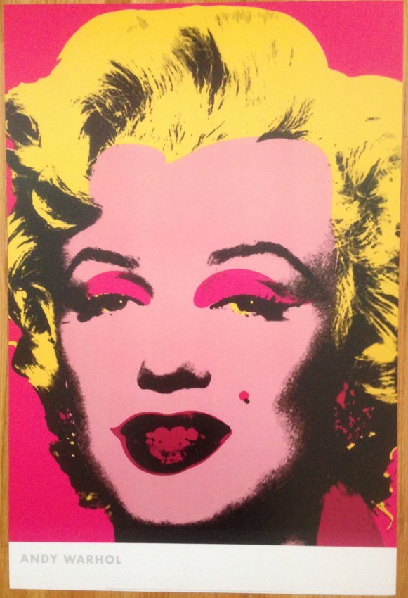 MARILYN MONROE - ANDY WARHOL - MARILYN, 1967 (Detail): TITLED - MARILYN, 1967 (Detail) Poster reprint on heavy stock, ski-gloss 24 x 36 Andy Warholï¾’s art reflected his belief in that by taking what we may see as just part of our everyday life and sh