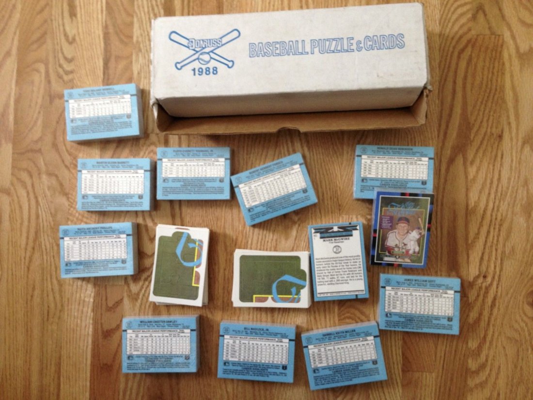 Complete set - 1988 DONRUSS Baseball Card set: Complete set - 1988 DONRUSS Baseball Card set 2 complete puzzle sets all cards UNOPENED