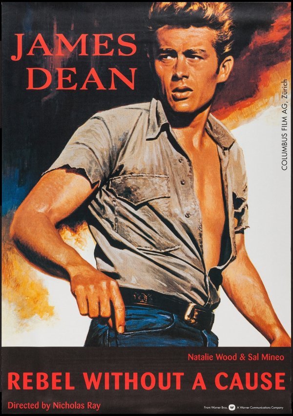 Rebel without a Cause (JAMES DEAN): Rebel without a Causern(35.5" X 50.5"). Starring James Dean, Natalie Wood, Sal Mineo, Jim Backus, Ann Doran, Corey Allen, Dennis Hopper, William Hopper, Rochelle Hudson, Edward Platt, and Nick Adams.