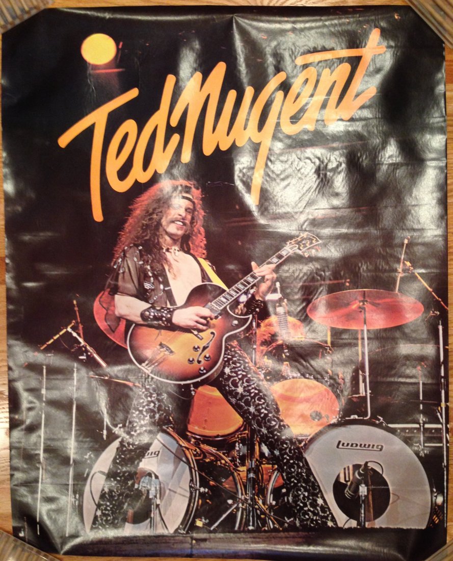 TED NUGENT POSTER - 70's: EARLY 70s SHOT of the CAT SCRATCH FEVER MAD MAN !
