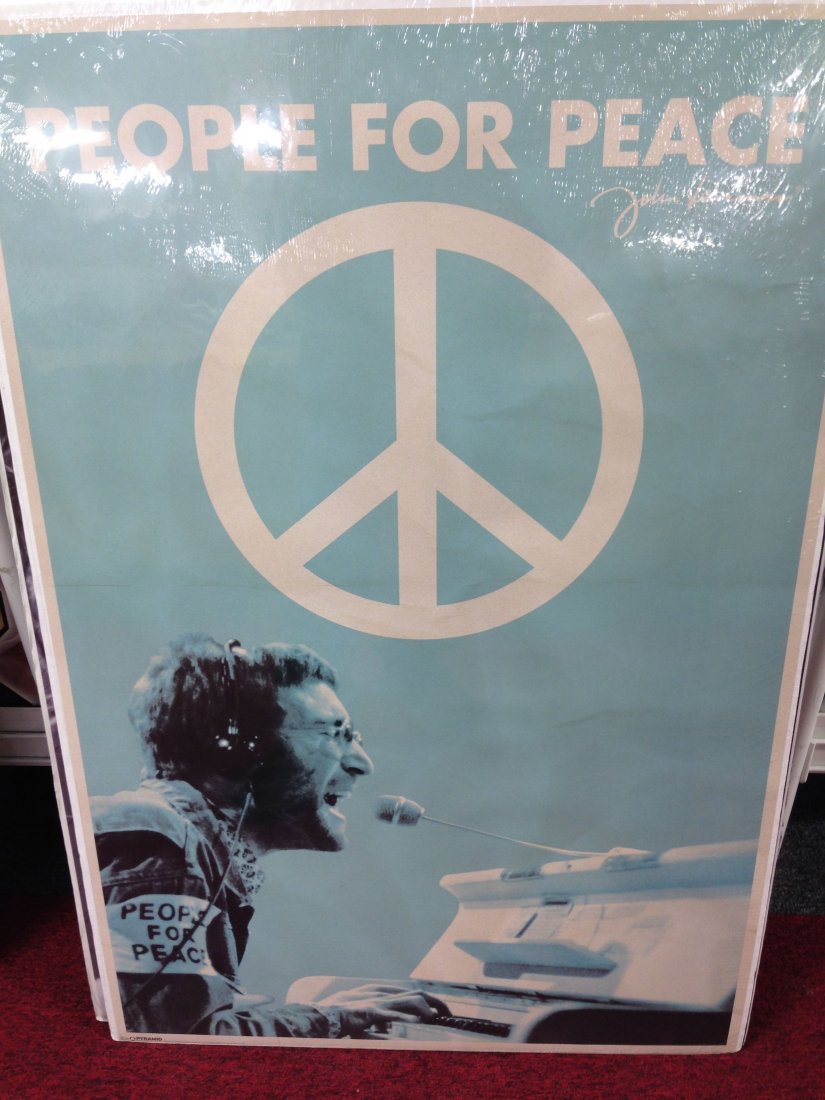 JOHN LENNON PEOPLE FOR PEACE: THE FOLLOWING POSTERS ARE OFFERED AS NEW - BUT HARD TO FIND - POSTERS. Each poster is hand selected specifically to fit this auction, and is approx. 24" x 36" - Never Folded or Rolled (except to ship)