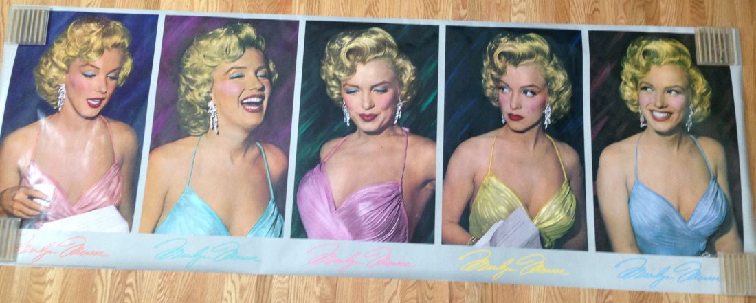 Marilyn Monroe HUGE STERN PRINT - 1987: FEATURED ITEM Marilyn Monroe HUGE STERN PRINT ! - 1987. PORTAL PUBLICATIONS.26x74 ! ! ! MINT CONDITION. - Hand Colored by Del Gregor. 1987 PHIL STERN. - This is by far the best one of these posters w
