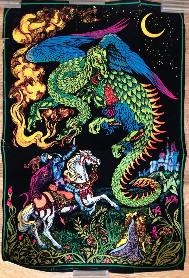 Collection of worn (but awesome) Blacklight Posters