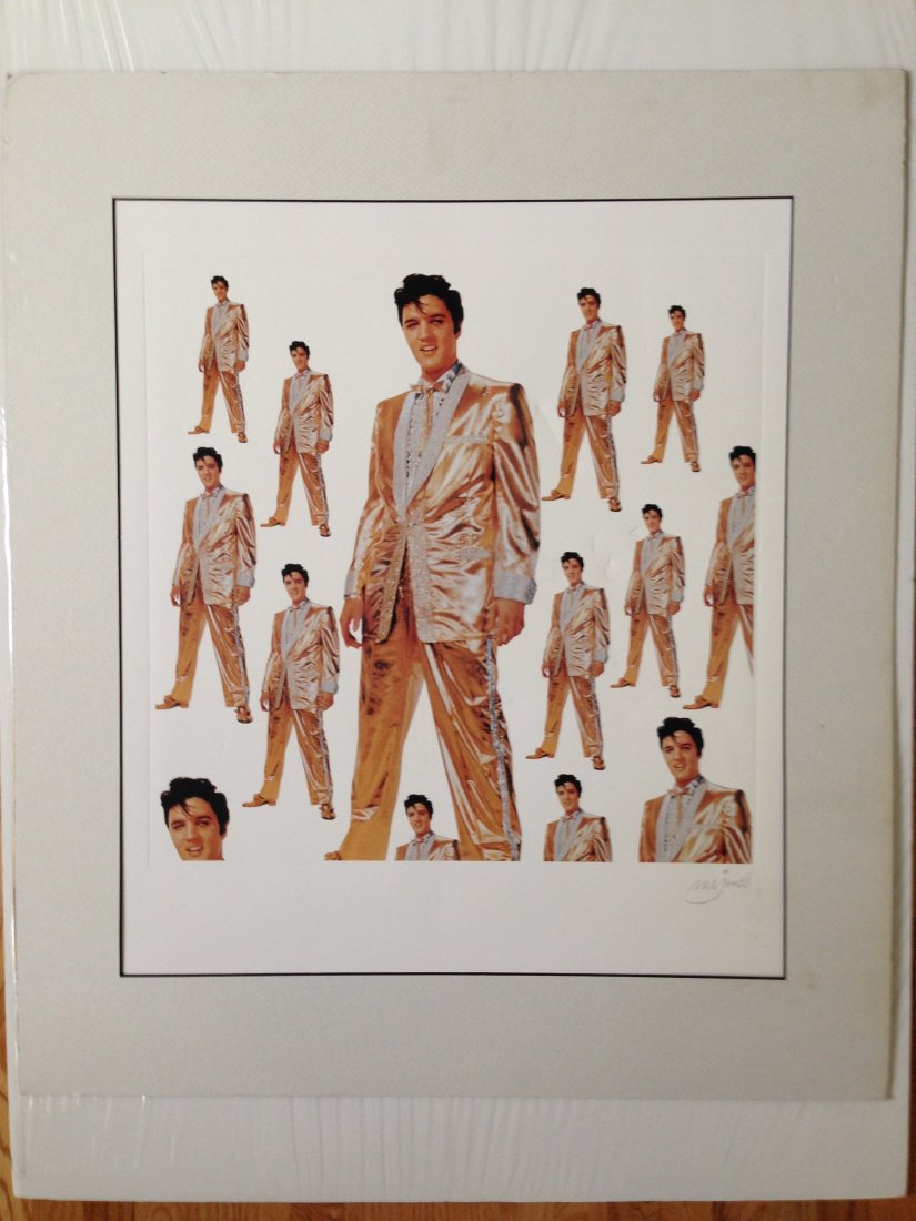 ELVIS - MATTED 1990 PRINT by BOB JONES: 50,000,000 Elvis Fans Can't Be Wrong: Litho print numbered / signed - with COA Elvis' Gold Records - Volume 2 is the ninth album by Elvis Presley, issued by RCA Victor (LPM 2075) in November 1959.