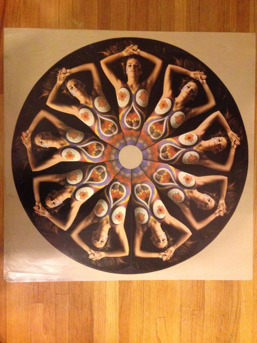 PAINTED LADIES - PANDORA 1969: PAINTED LADIES - PANDORA 1969 - Design D. Nordahl. Photo DonGetsug.. Two minor 1" tears in top. LAST TWO WE OWN. psychedelic kaleidoscope summer of love hippy poster.